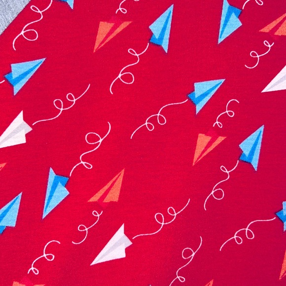(6)HTF Paper Airplanes Red White Blue Summer Sloan Unisex Mom & Me Matching - Picture 3 of 8